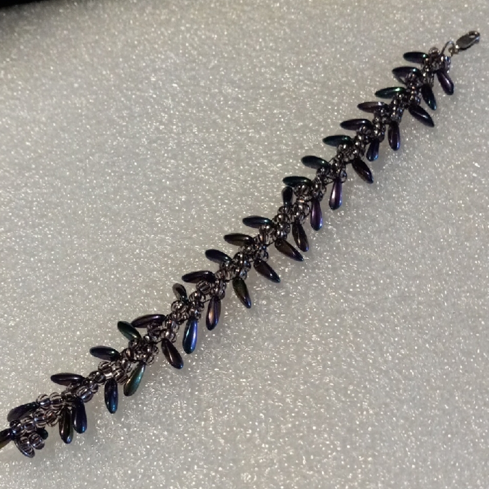 925 Iridescent Beaded Bracelet